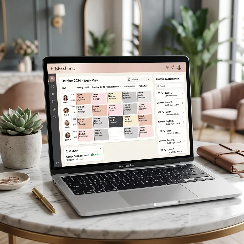 Blyssbook all-in-one salon management platform with real-time booking